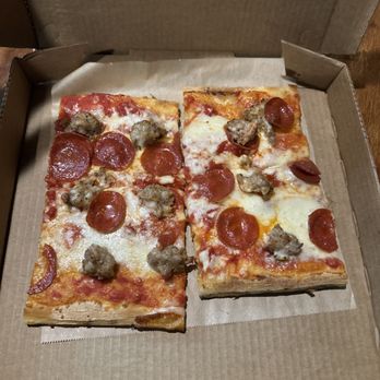 ZeroZero39 Pizzeria - Pepperoni & Sausage Pizza - 2 pieces - Pizza Near Me - Huntington Beach, California