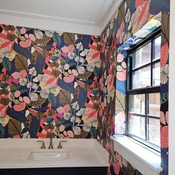 Wonder Paper - Wallpapered bathroom - Wallpapering Near Me Wonder Paper - Wallpapered bathroom - Wallpapering Near Me