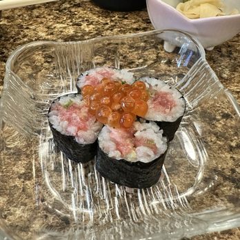 Tanuki Sushi - Negitoro hosomaki w/ikura - Sushi Bars Near Me - Kaneohe, Hawaii Tanuki Sushi - Negitoro hosomaki w/ikura - Sushi Bars Near Me - Kaneohe, Hawaii