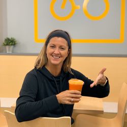 Yellow Bike Coffee Cafe - Natalie LOVED our fresh juice on opening day!