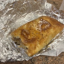 Rosanne's Stuffed Pretzels - Brisket stuffed pretzel. Tender pot roast of beef, mushroom, cheese in a buttery pretzel. Amazing.