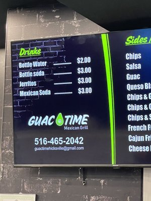 Menu photo 3 Guac Time Hicksville, NY