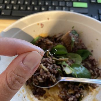 Milu - Found metal while I was trying to eat my mixed grains in the Yunnan Brisket Bowl - Chinese Near Me - New York, New York Milu - Found metal while I was trying to eat my mixed grains in the Yunnan Brisket Bowl - Chinese Near Me - New York, New York