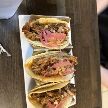 JJ's Cuisine - Pulled Pork Tacos (3 PCS) - Steakhouses Near Me - Homestead, Florida JJ's Cuisine - Pulled Pork Tacos (3 PCS) - Steakhouses Near Me - Homestead, Florida