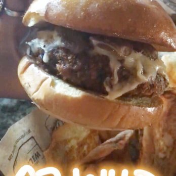 Arizona Wilderness Brewing - Mushroom and cheese bean burger! - Breweries Near Me - Gilbert, Arizona