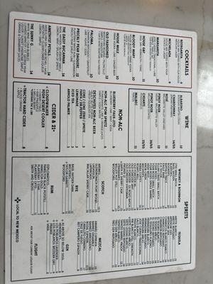 Menu photo 1 Ex Novo Brewing Albuquerque, NM