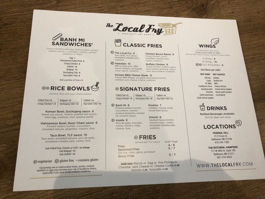 Menu photo 7 The Local Fry Baltimore, MD