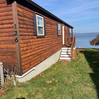 ThriveSky Painting - Stained this beautiful cabin - Painters Near Me ThriveSky Painting - Stained this beautiful cabin - Painters Near Me