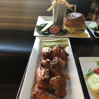 Ridge Club Bistro - Hot wings and Portabella vegetarian burger - American Near Me - Stateline, Nevada Ridge Club Bistro - Hot wings and Portabella vegetarian burger - American Near Me - Stateline, Nevada