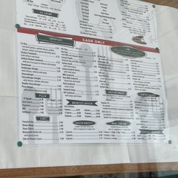 a menu for a restaurant