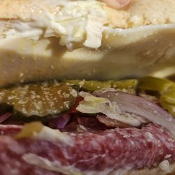 Santiam Subs - Pepperoni salami and ham with the works