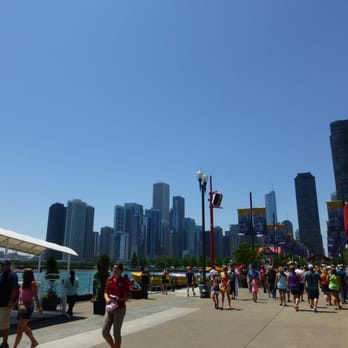 Navy Pier - View of the Chicago skyline from the pier - Landmarks & Historical Buildings Near Me - Chicago, Illinois Navy Pier - View of the Chicago skyline from the pier - Landmarks & Historical Buildings Near Me - Chicago, Illinois