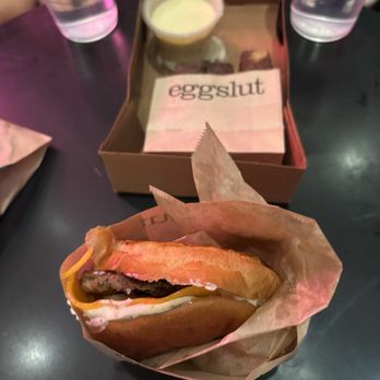 Eggslut - Sausage, Egg & Cheese French toast sticks - Breakfast & Brunch Near Me - Las Vegas, Nevada