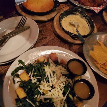 The Eagle OTR - Kale salad (AMAZING), spoonbread (okay), sausage and kale dip (pretty dang good) - American Near Me - Cincinnati, Ohio The Eagle OTR - Kale salad (AMAZING), spoonbread (okay), sausage and kale dip (pretty dang good) - American Near Me - Cincinnati, Ohio