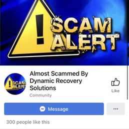 Facebook page warning people about this scam. Facebook page warning people about this scam.
