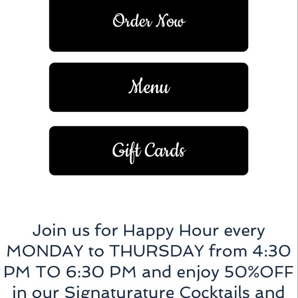 Please note that although this says happy hour ends at 6:30 PM, it's actually 6 PM. And for goodness sake, don't ask them about it!