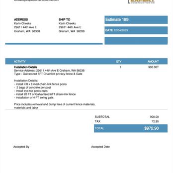 A Plus Fence Company - Same company they put it on 2 different invoices so it made it slightly more difficult to figure out price. - Fences & Gates Near Me - Enumclaw, Washington A Plus Fence Company - Same company they put it on 2 different invoices so it made it slightly more difficult to figure out price. - Fences & Gates Near Me - Enumclaw, Washington
