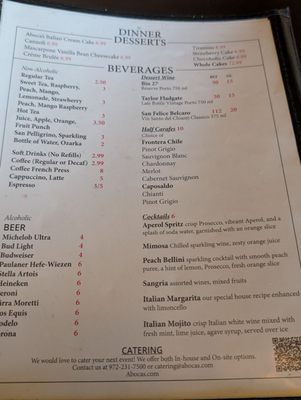 Menu photo 6 Aboca's Italian Grill Richardson, TX