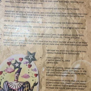 The Bubble Room - Story of the restaurant - Desserts Near Me - Captiva, Florida