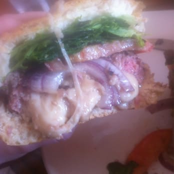Mirabella - Garlic&mozzarella stuffed burger - Bars Near Me - Saugerties, New York