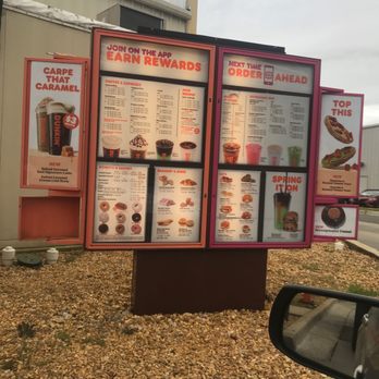 Dunkin' - a menu and a drink on a stand - Coffee & Tea Near Me - Tuscaloosa, Alabama Dunkin' - a menu and a drink on a stand - Coffee & Tea Near Me - Tuscaloosa, Alabama
