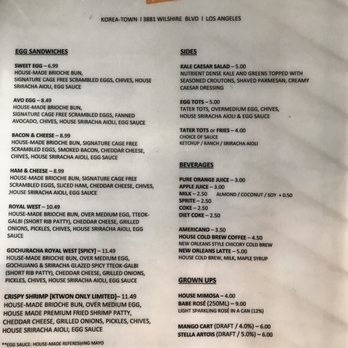 Egg Tuck - Menu - Breakfast & Brunch Near Me - Los Angeles, California Egg Tuck - Menu - Breakfast & Brunch Near Me - Los Angeles, California