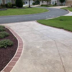 Artisticrete Coatings - one side of U-shaped driveway