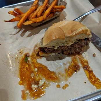 1720 Burger Bar - Top Gun burger with sweet potato fries - Burgers Near Me - Florence, South Carolina 1720 Burger Bar - Top Gun burger with sweet potato fries - Burgers Near Me - Florence, South Carolina