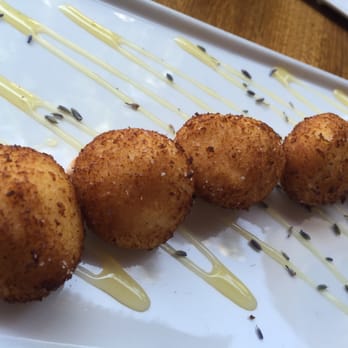 Barndiva - Goat cheese croquettes. We'd already scarfed two down. - New American Near Me - Healdsburg, California Barndiva - Goat cheese croquettes. We'd already scarfed two down. - New American Near Me - Healdsburg, California