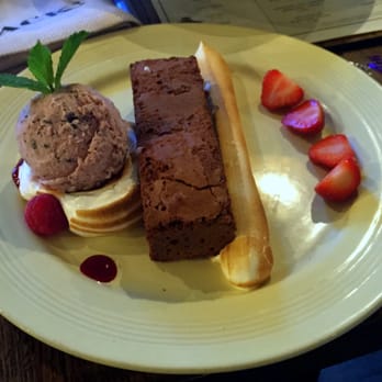 The Muddy Duck - Brownie dessert, with meringue and chocolate-cherry ice cream. Delicious! - Pubs Near Me - Near Bicester, OXF