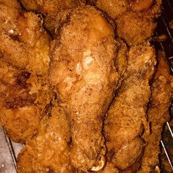 Fried chicken from clean healthy organic ingredients good to put in your body as healthy fuel. Fried in healthy organic coconut oil!