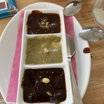 Manchamanteles Restaurant - 3 different mole options!! All absolutely amazing. - Mexican Near Me - Chicago, Illinois