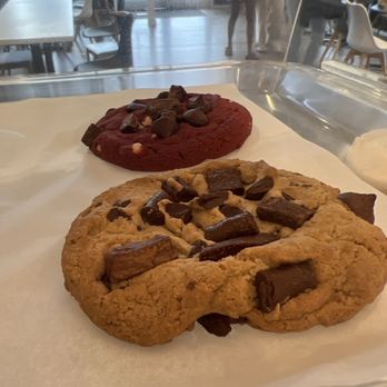 J M Global - Red Velvet & Chocolate Chip Cookie - Coffee & Tea Near Me - Chantilly, Virginia