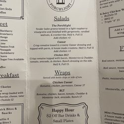 The Porchlight - Salad, wings, happy hour 11.7.25