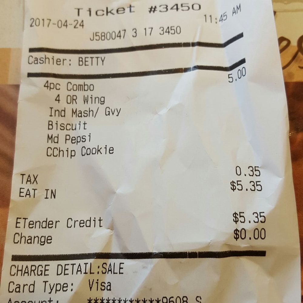 KFC - 5.35 after tax for all that and free drink refills...that's some good value! - Fast Food Near Me - Queensbury, New York KFC - 5.35 after tax for all that and free drink refills...that's some good value! - Fast Food Near Me - Queensbury, New York