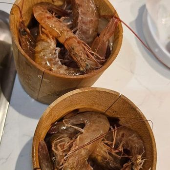 Flaming Mountain Hot Pot - Fresh live shrimps! They were jumping!! - Hot Pot Near Me - Brooklyn, New York