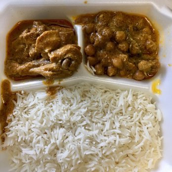 Al Madina Restaurant - Daily Lunch Special - Chicken (dark meat, Chana Masala & Rice for $9.99 + tax - Indian Near Me - Manchester, Connecticut