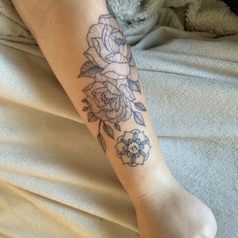 Downtown Tattoo - Peonies done by Savanna - Tattoo Near Me - Martinez, California Downtown Tattoo - Peonies done by Savanna - Tattoo Near Me - Martinez, California