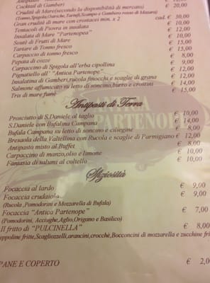 Menu photo 1 Antica Partenope Cesano Boscone, MI