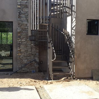 Appleby's Ornamental Iron - Spiral Stair Case Installed at Its New Home - Fences & Gates Near Me - Tucson, Arizona Appleby's Ornamental Iron - Spiral Stair Case Installed at Its New Home - Fences & Gates Near Me - Tucson, Arizona