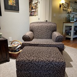 Montes Re-Upholstery - Chair and ottoman