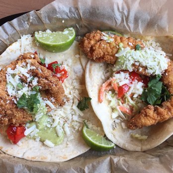 Torchy's Tacos - two Alabama shake (fried catfish) tacos on flour tortillas - Tex-Mex Near Me - Waco, Texas