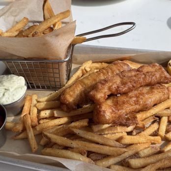 The Foundry - Fish and chips were cooked. Well, could've used a little bit more fish portion. - New American Near Me - Denver, North Carolina The Foundry - Fish and chips were cooked. Well, could've used a little bit more fish portion. - New American Near Me - Denver, North Carolina