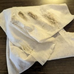Comfort Inn Cleveland Airport - Lysol wipe used on night stands when we arrived!
