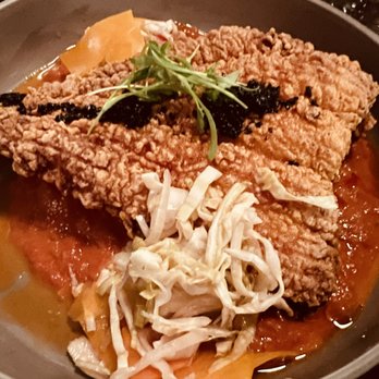 The Roosevelt - Fried Catfish with butter rice & tomato gravy. - Southern Near Me - Richmond, Virginia The Roosevelt - Fried Catfish with butter rice & tomato gravy. - Southern Near Me - Richmond, Virginia