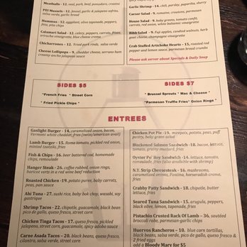 Gaslight - Menu - Gastropubs Near Me - Atlantic Highlands, New Jersey