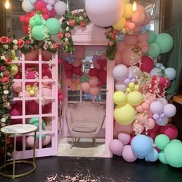 Decorated telephone photo-op booth!