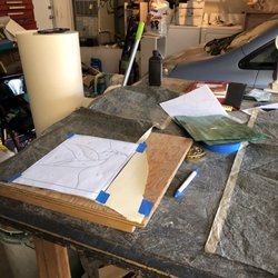 Glasspirations Custom Stained & Leaded Glass - Prepping