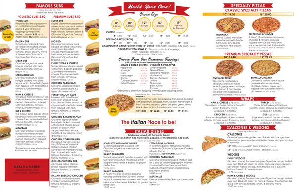 Menu photo 2 Giovanni's Pizza Sophia, WV Menu photo 2 Giovanni's Pizza Sophia, WV
