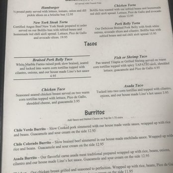 Lino's Mexican Cuisine - Mexican Near Me - Bakersfield, California
